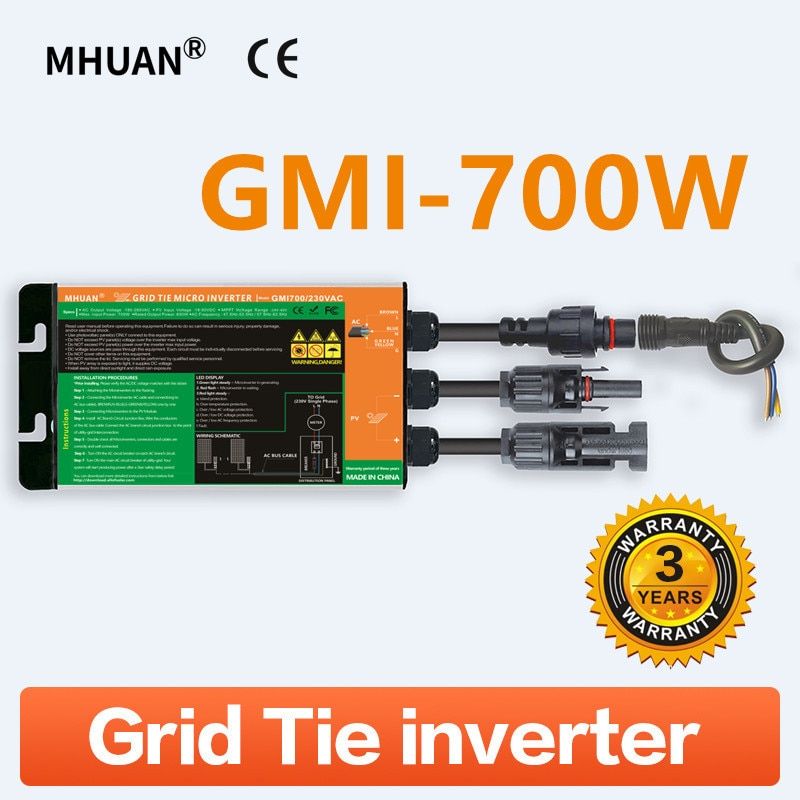 700W-120W MPPT Solar PV Grid Tie Micro Inverter GMI Series