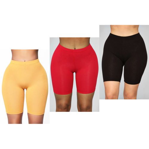 3 In 1 Thick  Biker Short For Women -