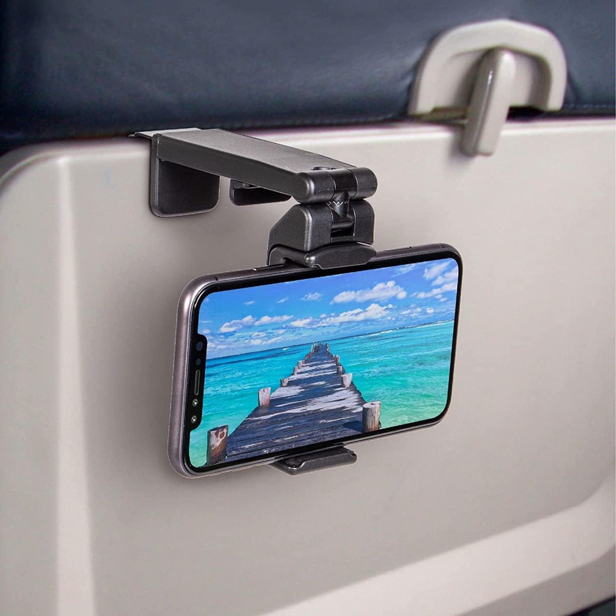 Airplane Phone Holder Clip Portable Travel Stand Desk Foldable Rotating