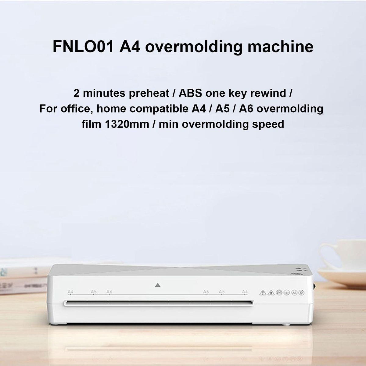 A4 Hot Press Automatic Plastic Sealing Machine Household Laminator with 15PCS Plastic Film US Plug