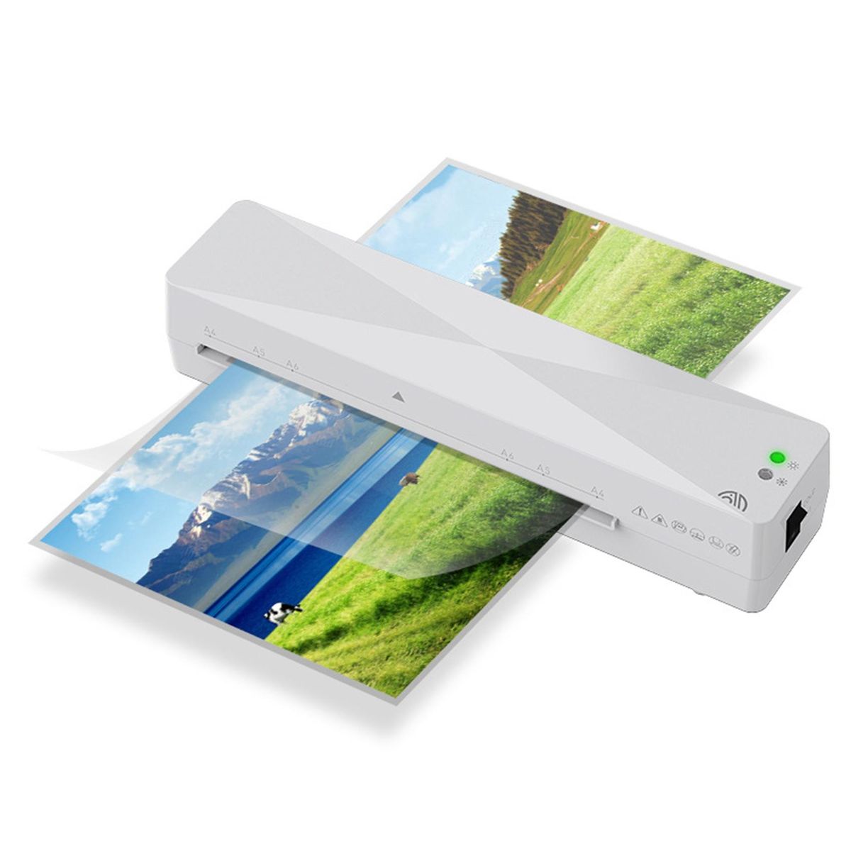 A4 Hot Press Automatic Plastic Sealing Machine Household Laminator with 15PCS Plastic Film US Plug