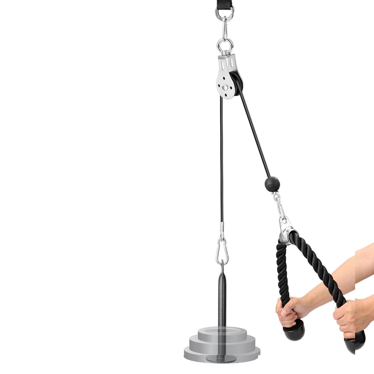 Fitness DIY Pulley Cable Machine Attachment System Loading Pin Lifting Arm Biceps Triceps Blaster Hand Strength Training Equipment