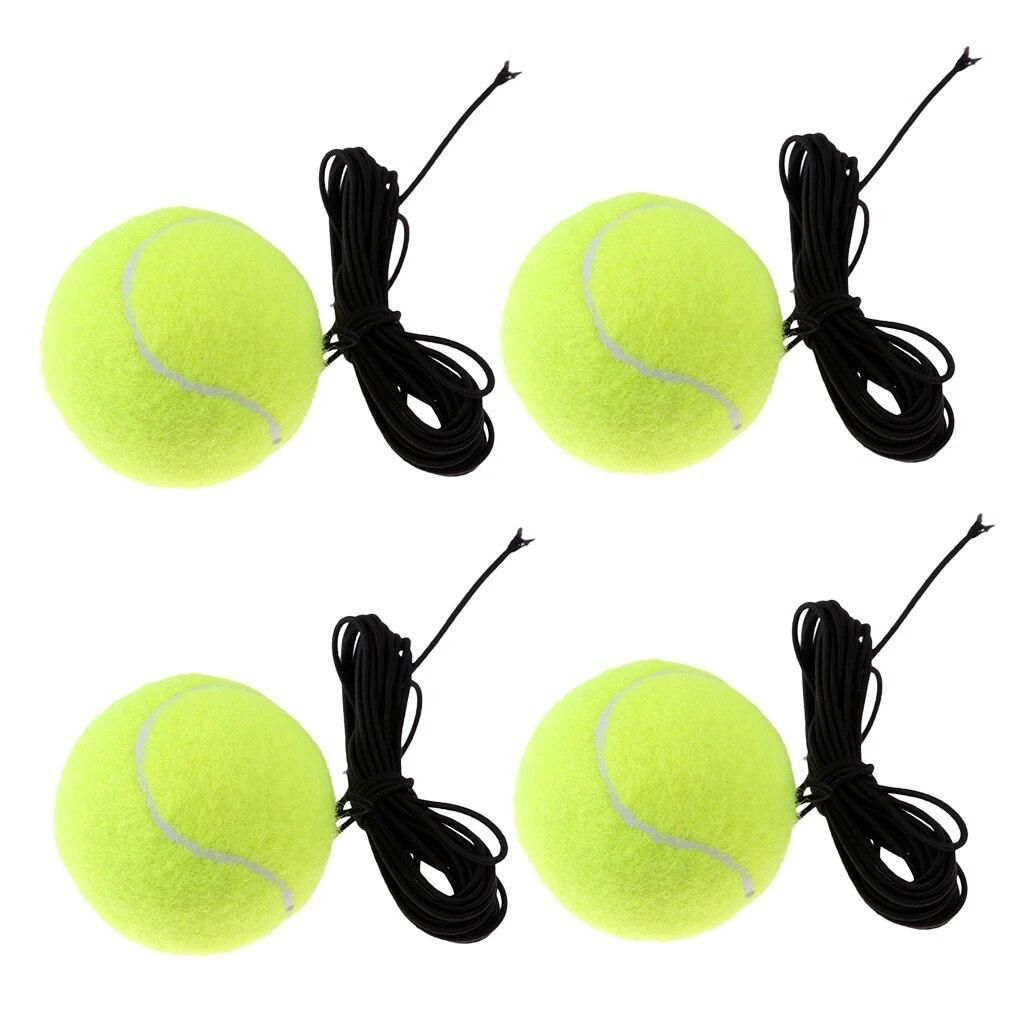 4Pcs Rubber Tennis Exercise Balls Outdoor Practice Training Ball Tools