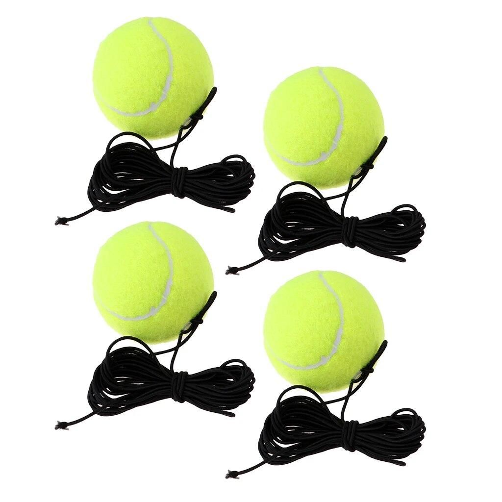 4Pcs Rubber Tennis Exercise Balls Outdoor Practice Training Ball Tools