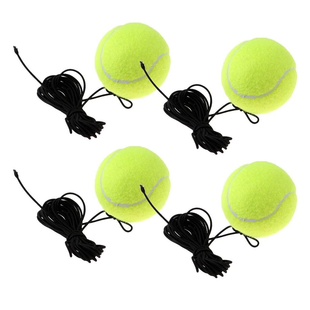 4Pcs Rubber Tennis Exercise Balls Outdoor Practice Training Ball Tools