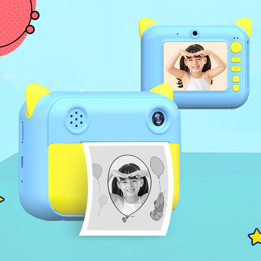Cute Kids Instant Print Camera 1080P Digital Video Camera