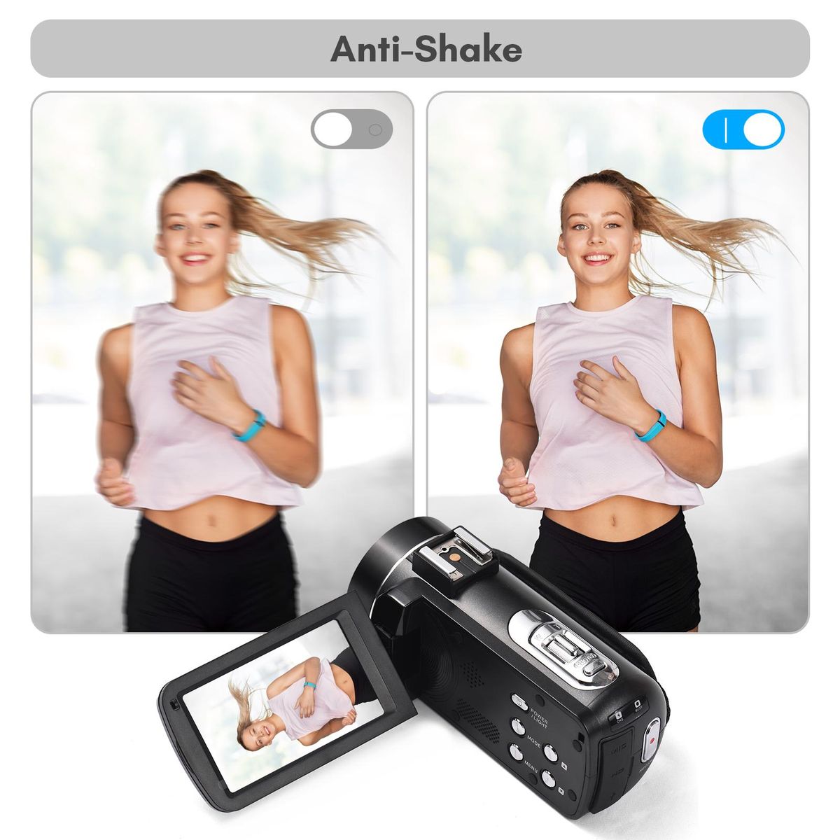 Andoer 2.7K Digital Video Camera Camcorder DV Recorder 48MP 16X Digital Zoom 3.0 Inch IPS Touch Panel Supports Face Detection Beauty Face Smile Capture Anti-shake with 2pcs Batteries + Remote Control + Mini Tripod + Carry Bag