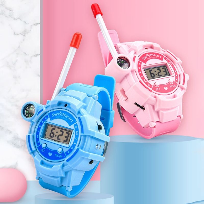 HX5D 2 Pcs Children's Watch Walkie-Talkie Toy Kids Time