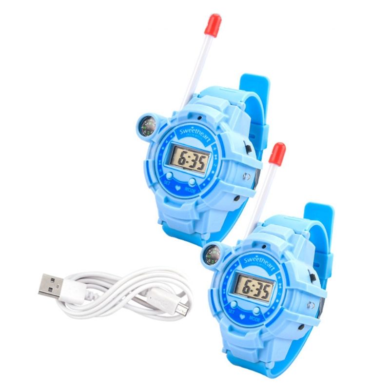 HX5D 2 Pcs Children's Watch Walkie-Talkie Toy Kids Time