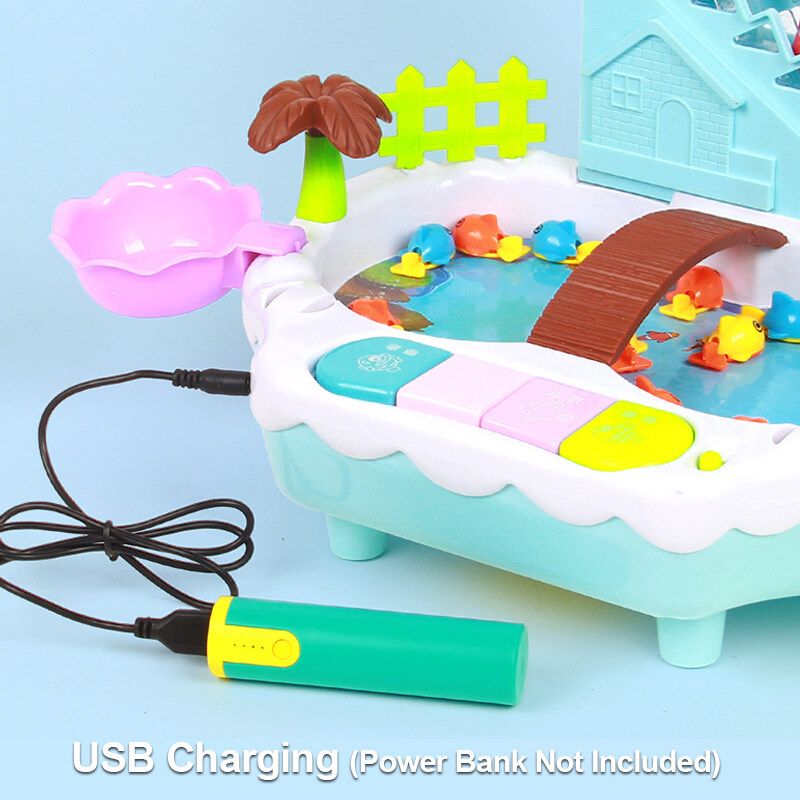 Kids Toys Electric Water Cycle Electric Magnetic Toy Penguin Climb Stairs Track Music Piano Light Electric Pink