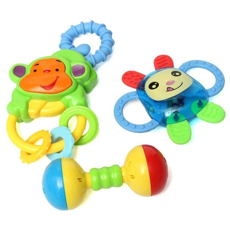 6Pcs Baby Handbell Animal Model Toys Bundle Rattles Development Christmas Gift