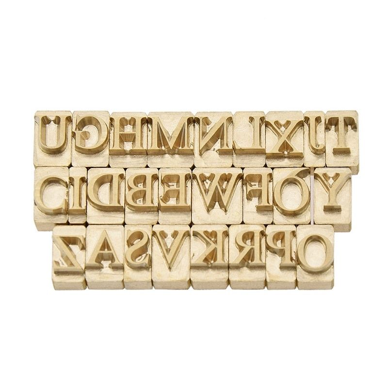 Custom Logo Alphabet BrPress Letter Stamp Carving Tool  Personality Leather Wood DIY Hot  Stamping Tool