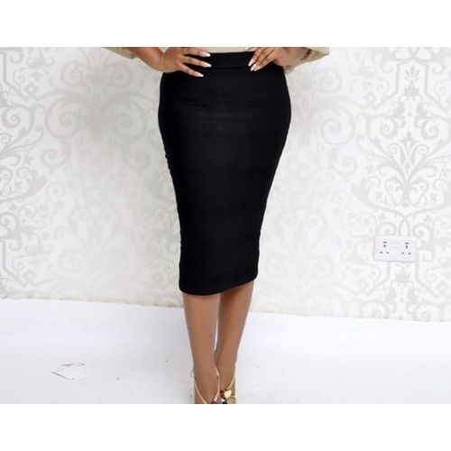 Lydiaz CORPORATE Midi Bodycon Pencil Skirt - Black