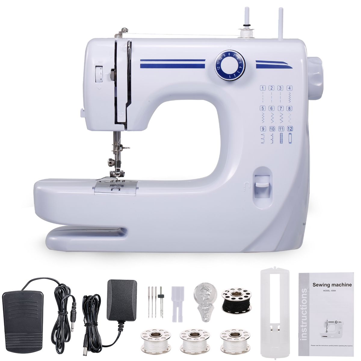 Mini Electric Sewing Machine Household Built-in Stitches