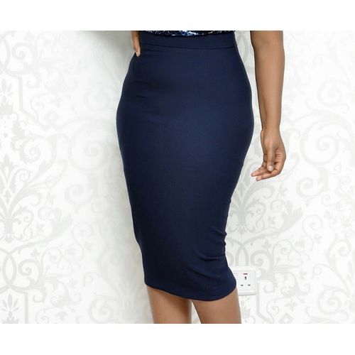 Lydiaz CORPORATE Midi Bodycon Pencil Skirt - Navy Blue