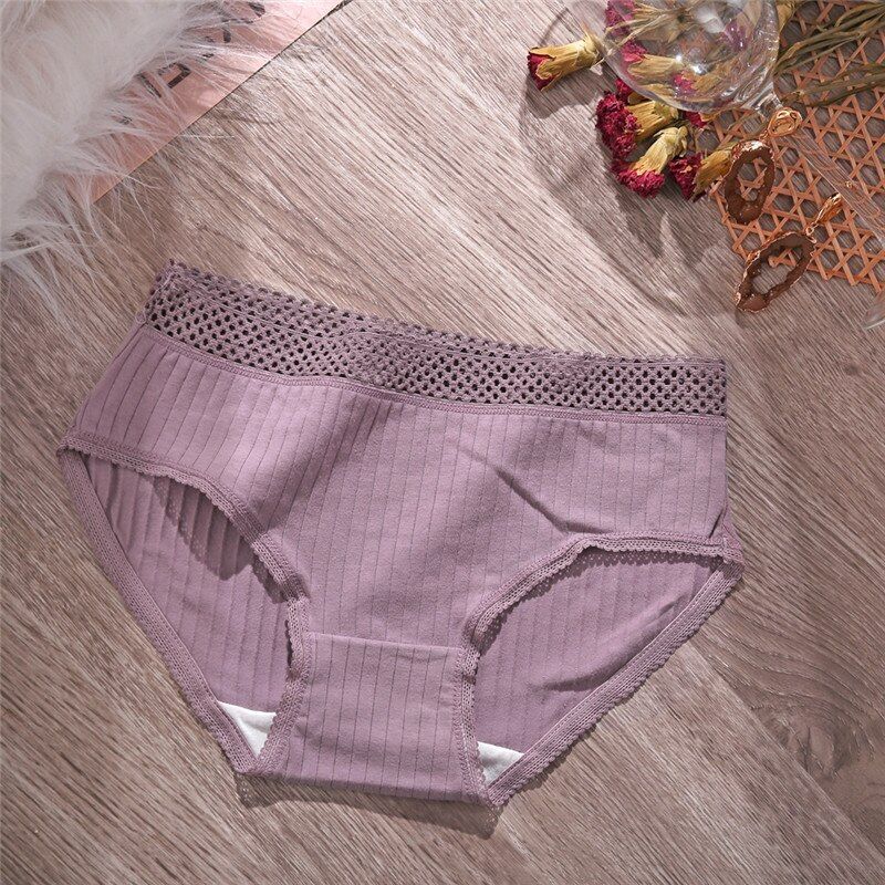 3Pc Women's Cotton Panties Hollow Waist Y  Soft Briefs For Women Female Lingerie Fashion Ladies Underpants L-2XL