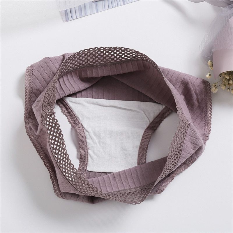 3Pc Women's Cotton Panties Hollow Waist Y  Soft Briefs For Women Female Lingerie Fashion Ladies Underpants L-2XL