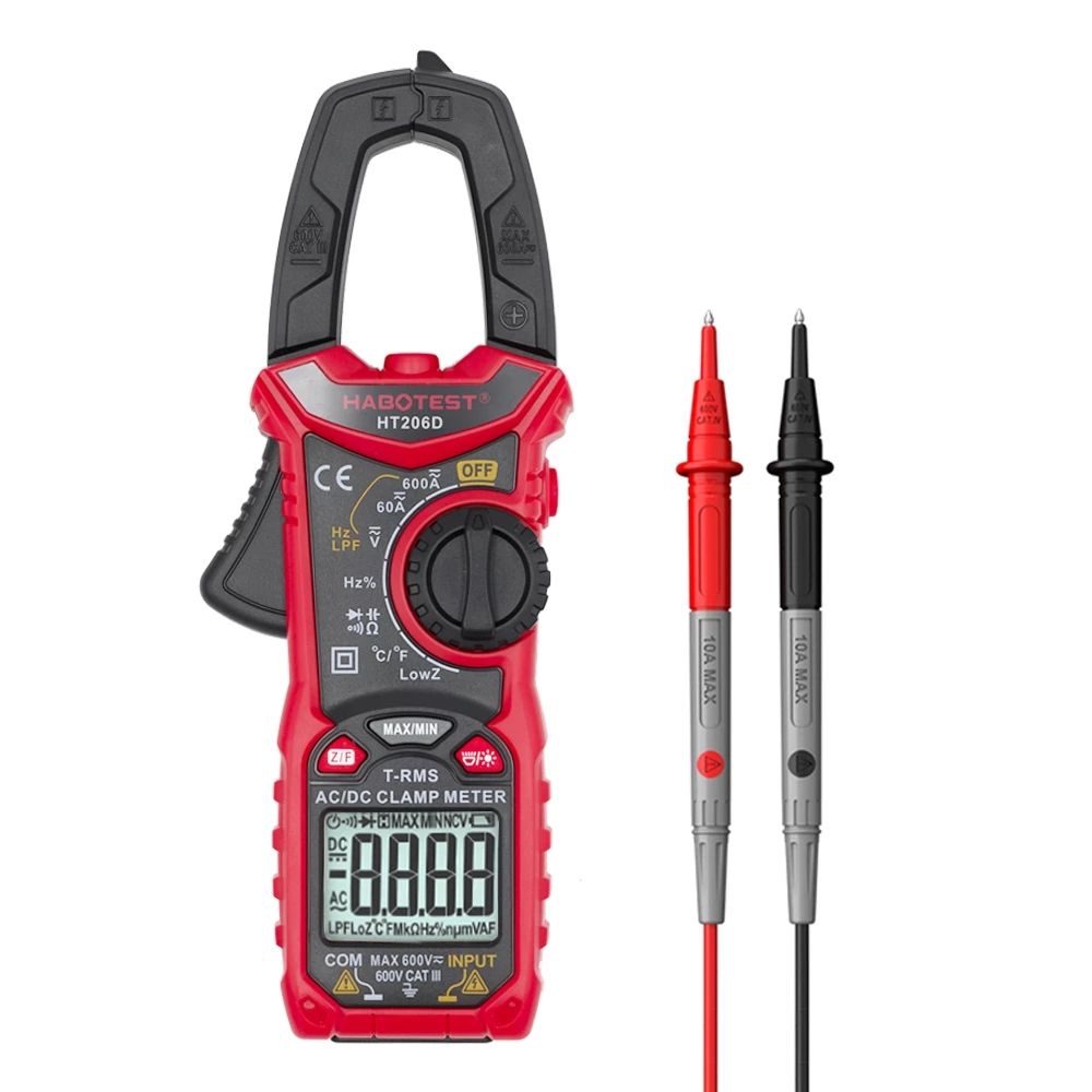 AC DC Digital Clamp Meter Multimeter Pinza Amperimetrica True RMS High Precision Capacitance NCV Ohm Hz Tester
