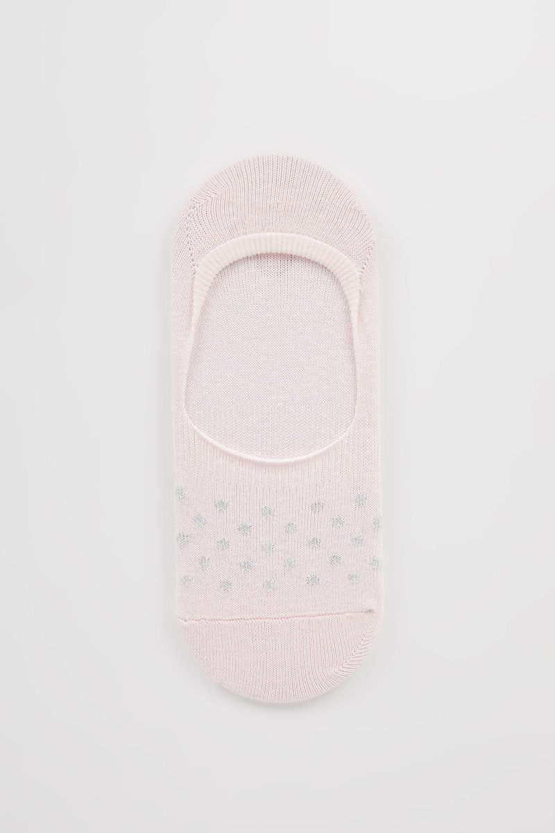 Woman Footsie 2 Low Cut Socks-Pink