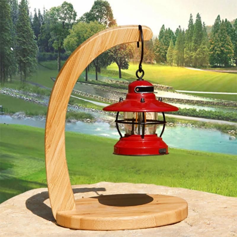 Light Stand Outdoor Camping Lamp Holder Tent Lamp Simple Style Wood Shelf Outdoor Camping Equipment Camping Equipment