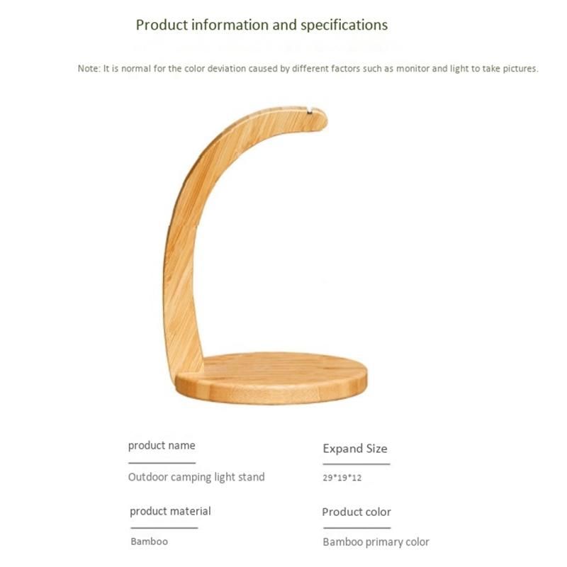 Light Stand Outdoor Camping Lamp Holder Tent Lamp Simple Style Wood Shelf Outdoor Camping Equipment Camping Equipment