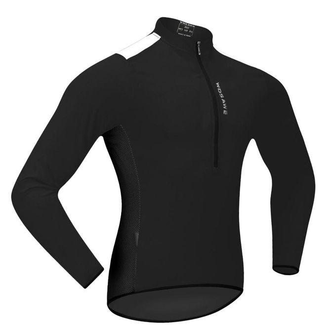 Unisex Premium Long Sleeve Jersey Top T-shirt Bike Bicycle Black M