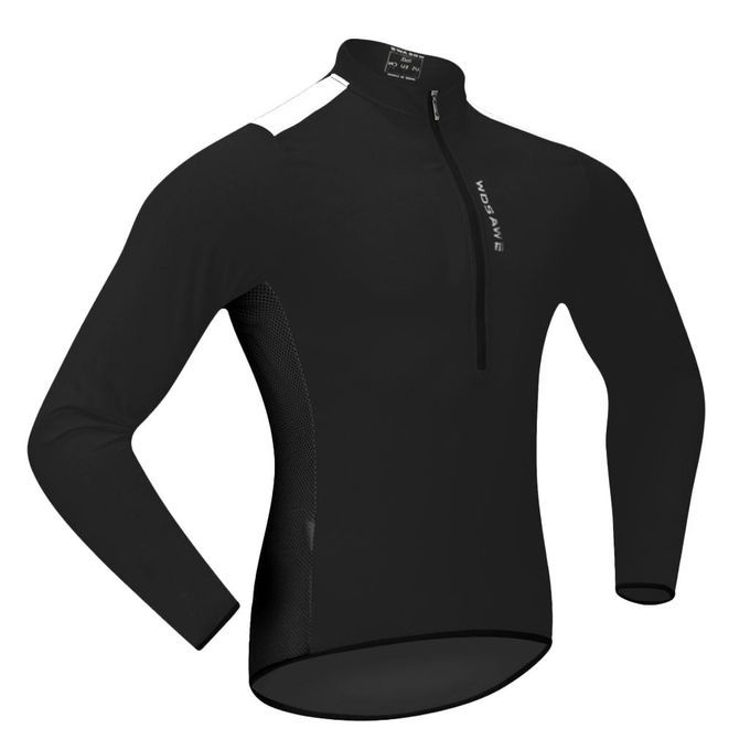 Unisex Premium Long Sleeve Jersey Top T-shirt Bike Bicycle Black M