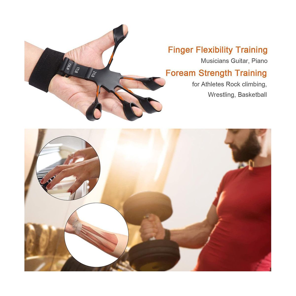 Finger Gripper Guitar Finger Exerciser Hand Stren