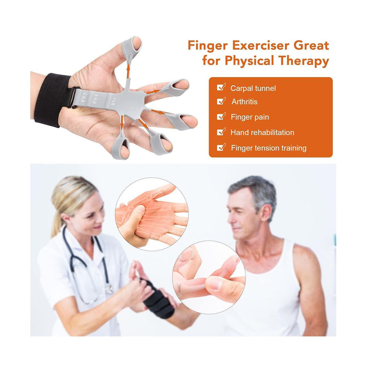 Finger Gripper Guitar Finger Exerciser Hand Stren