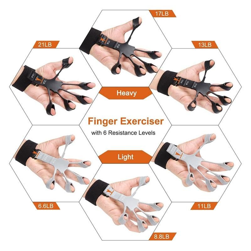 Finger Gripper Guitar Finger Exerciser Hand Strengthener Han