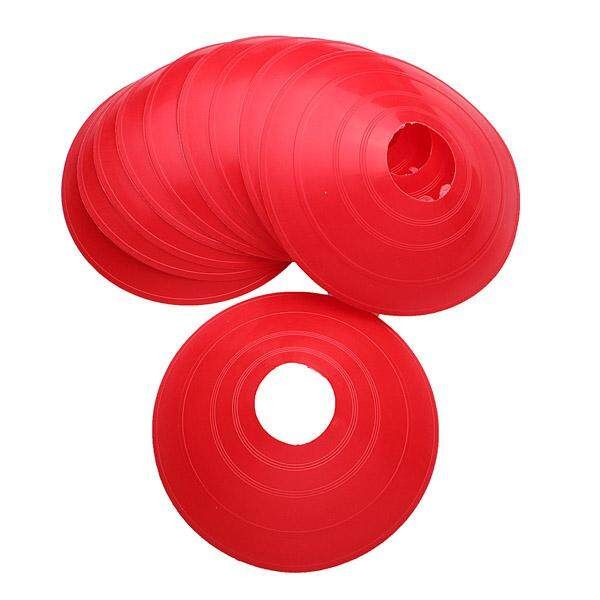 60 Pcs Soccer Train Speed Disc Cone Football Cross Training Roadblocks Red