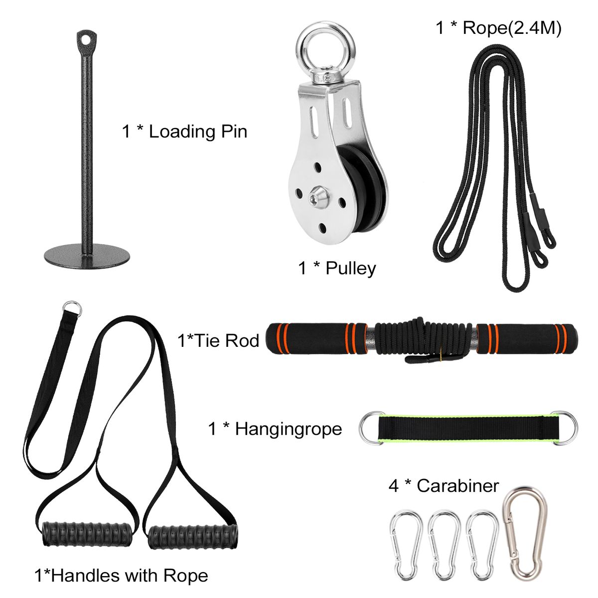 Home Gym Fitness DIY Pulley Cable Machine Attachment System Lifting Arm Hand
