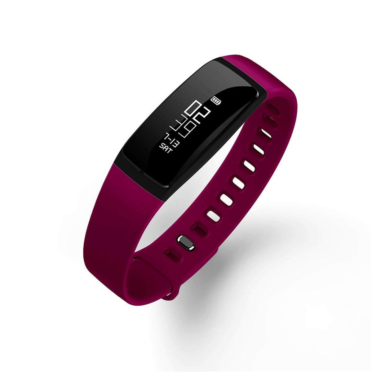 LY 107S /Oxygen Heart Rate Fitness Band Sport Bracelet Smart Watch Red Gules