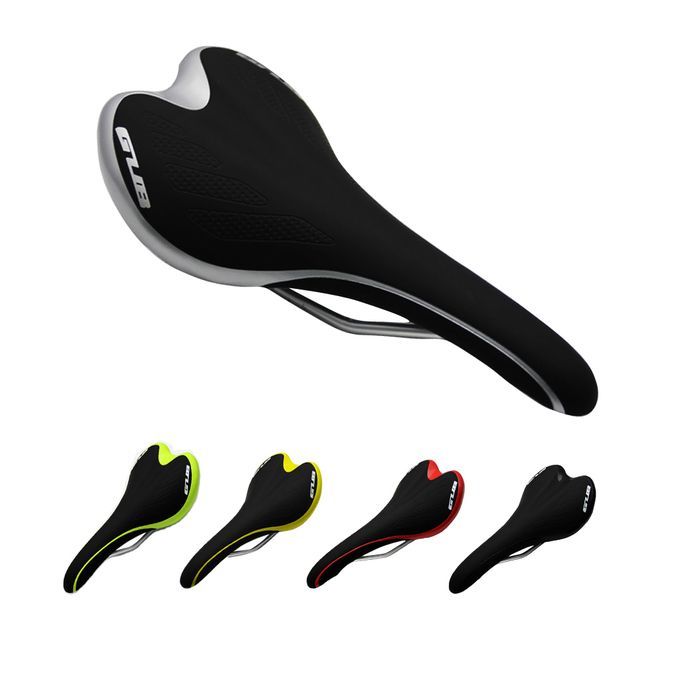 Unisex Bicycle Saddle Cycling MTB Road Bike Front Seat Black-red