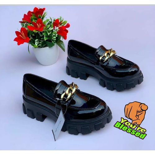Quality Female Chain Bow Boot Shoe - Black