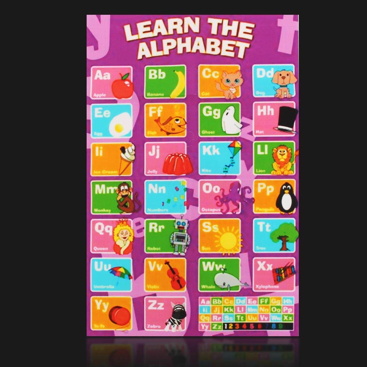 New Alphabet Poster Learn My ABC Wall Chart Fun Children's Educational 20 X13"