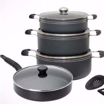 Non-stick Pots With Frying Pan - 3 Piece Set