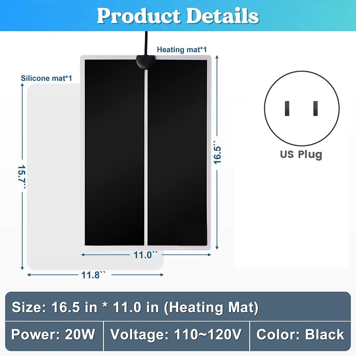 Resin Heating MatFast Resin Curing MachineLightweight Quick Resin Dryer MaResin Supplies for Epoxy Resin US Plug