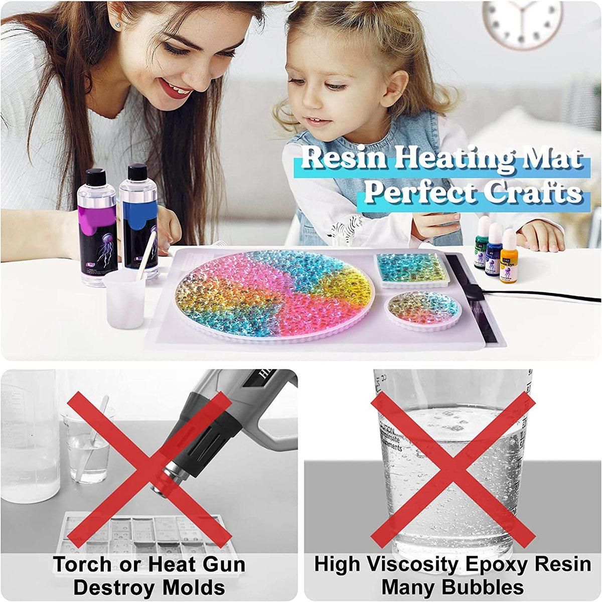 Resin Heating MatFast Resin Curing MachineLightweight Quick Resin Dryer MaResin Supplies for Epoxy Resin US Plug