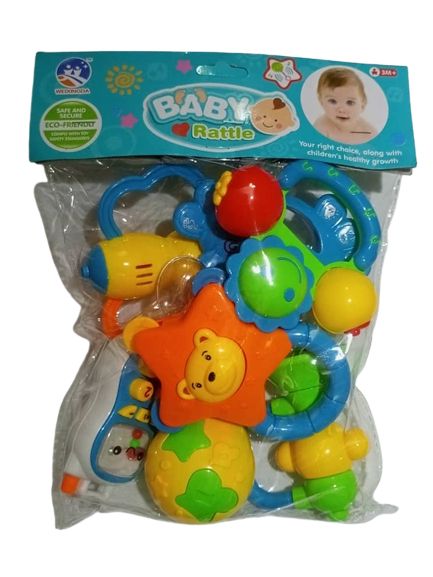 Baby Teethers And Rattles Toys - 7pcs