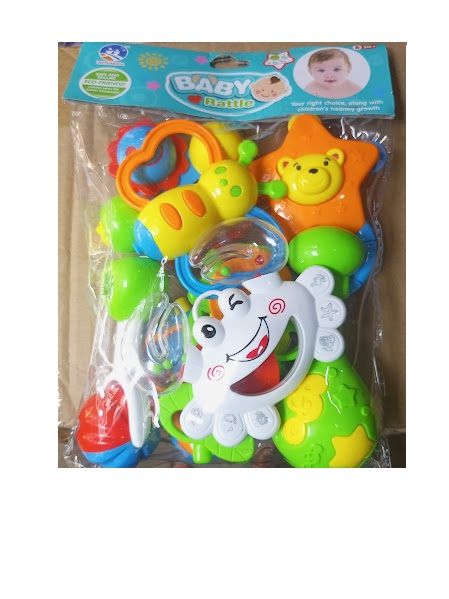 Baby Teethers And Rattles Toys - 7pcs