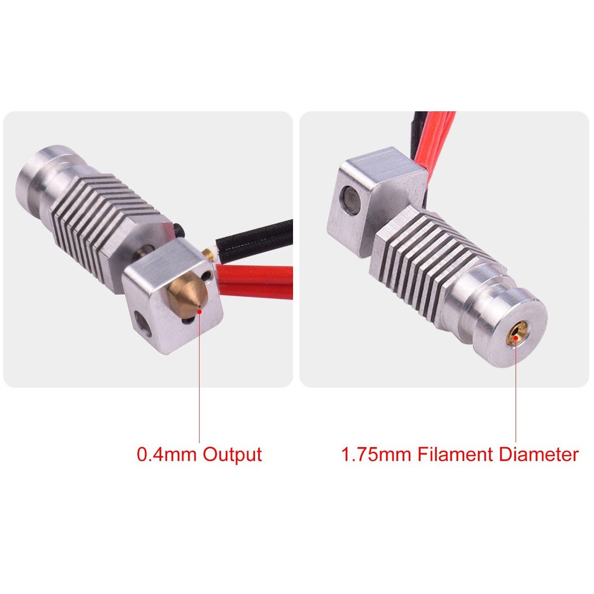 3D Printer All Metal Hotend Extruder Kit With Connection