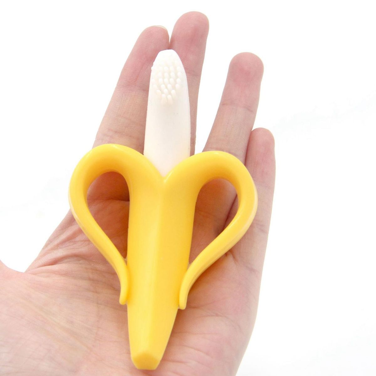 Banana Shaped Infant Chew Toy Soothe Baby Gums For Yellow