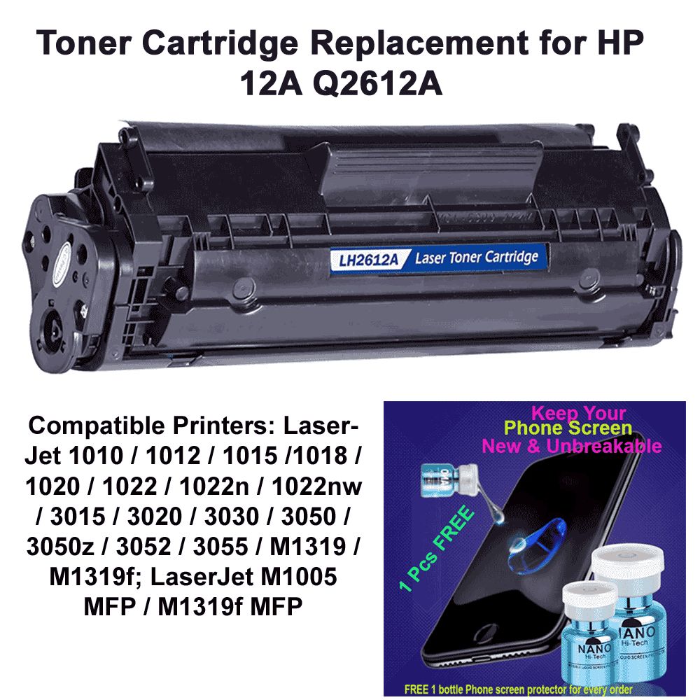 Premium 12A Q2612A Black Toner Cartridge