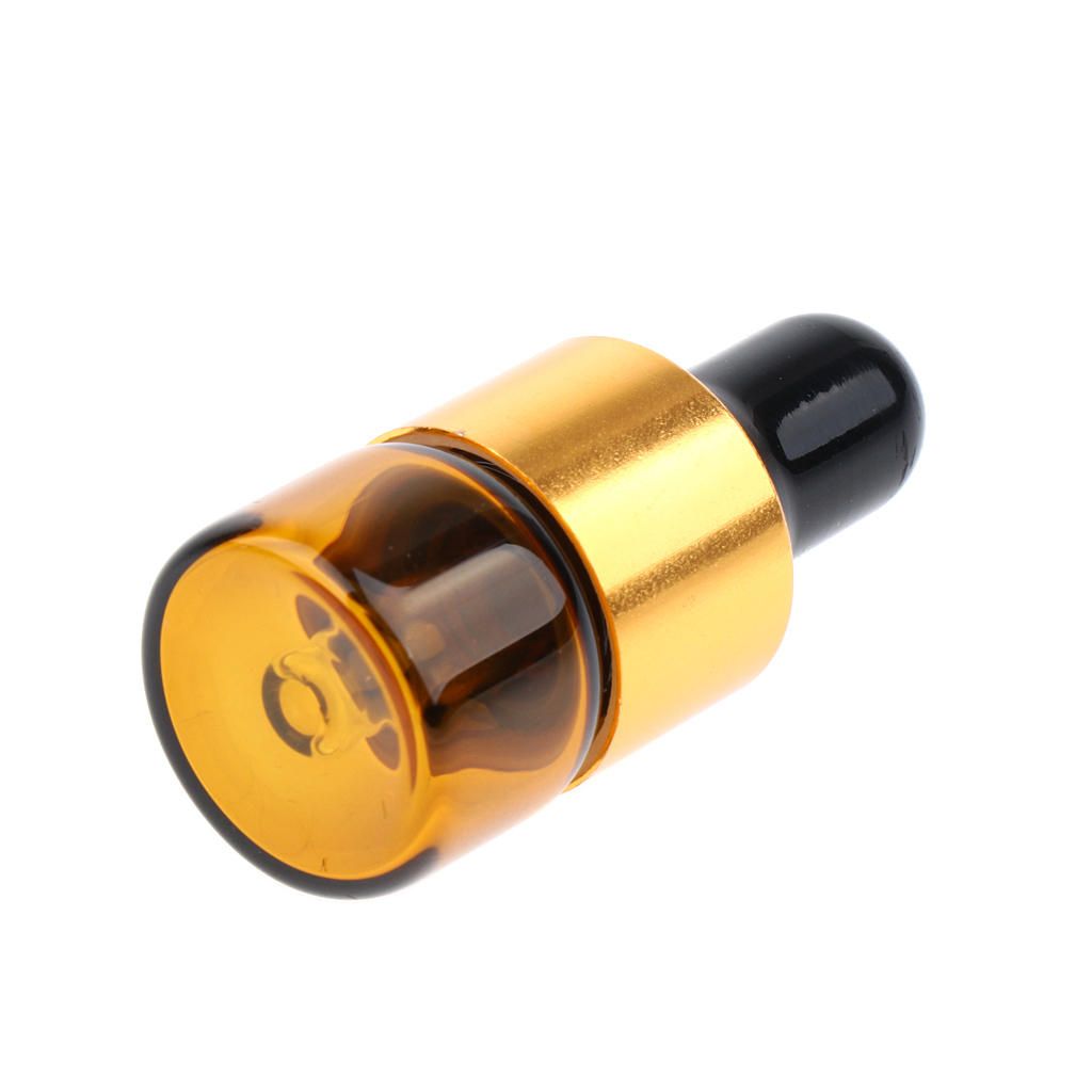 20pcs Small Amber Glass Essential Oil Empty Refillable Bottles Dropper