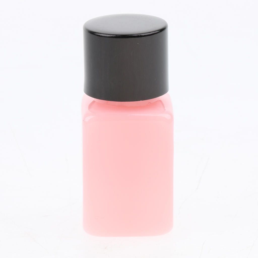6 Piece 10ml Plastic Square Storage Bottles Cosmetics Black Cap