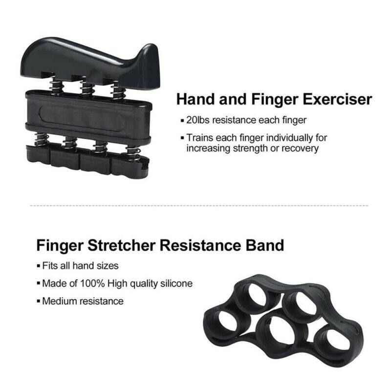 6Pcs/Set Hand Grip Gripper Trainer Countable Training Handshake Tool Adjustable 5-60kg Fitness Wrist Strength Squeezer Finger Strengthener Arm Gym Muscle Black