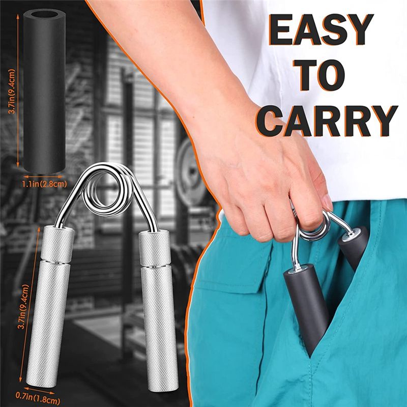 2Pcs Hand Grip Strength  Metal Grip Strength Trainer No Slip Heavy-Duty with Adjustable Resistance 50-150 Lbs