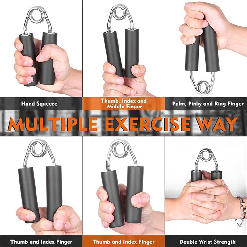 2Pcs Hand Grip Strength  Metal Grip Strength Trainer No Slip Heavy-Duty with Adjustable Resistance 50-150 Lbs