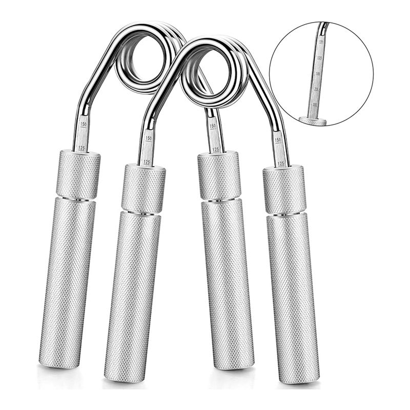 2Pcs Hand Grip Strength  Metal Grip Strength Trainer No Slip Heavy-Duty with Adjustable Resistance 50-150 Lbs